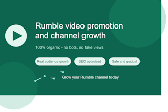 do organic rumble video promotion, organic rumble followers, channel management