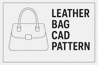create leather bag cad patterns