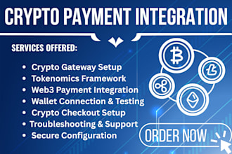 integrate crypto or fiat payment gateways including stripe or wallets