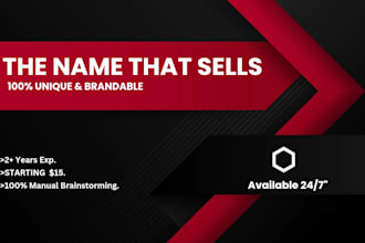 create a catchy brand name and slogan