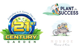 design lawncare landscape garden mowing farm irrigation agriculture logo