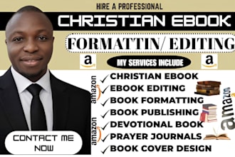 design, edit christian ebook, prayer books, sermon book, daily devotional book