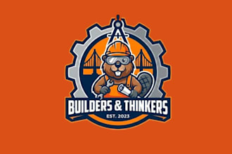draw make engineering mascot logo design with unlimited review
