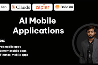 create ai ecommerce, HR, and finance mobile apps