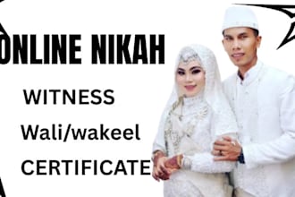 be your certified online nikah imam for islamic wedding