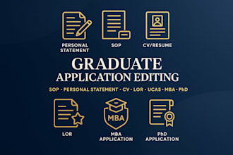 edit grad school personal statement cv, sop mba phd ucas lor masters application