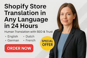 translate shopify store fast in multilingual with expert human text strong SEO