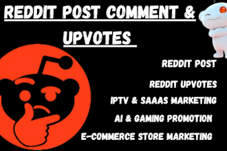 manage reddit post upvote for iptv website, crypto token, ecommerce marketing