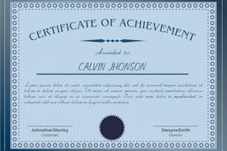 do certificate design, diploma certificate or custom certificate template