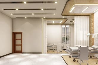 restyle clinic interior layout, hospital suites rendering, doctor office design