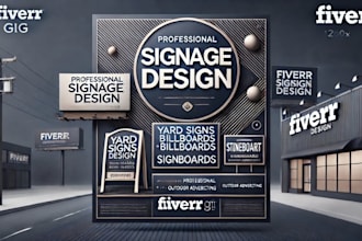 design professional yard signs, billboard ads, and outdoor signage that boost