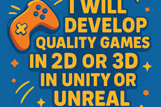 develop highquality 2d or 3d game in unity or unreal