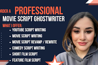 be your script writer for youtube video, movie script,movie revamp,comedy script