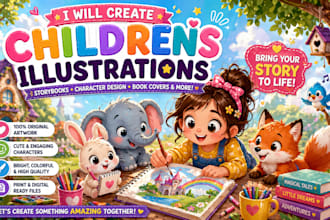 illustrate children book illustration, children picture book illustration