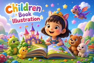 illustrate children book illustration, children picture book illustration