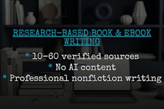 write research based nonfiction books and ebooks from verified sources