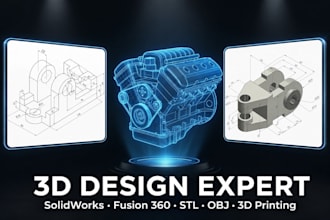 use fusion360 creo solidworks inventor for 2d to 3d model cad mechanical design