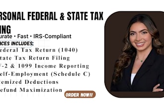 prepare and file your personal federal and state tax returns
