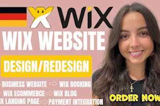 design modern german wix website business website landing page wix booking store