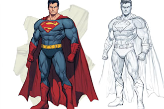 superhero comic page superhero character for comics