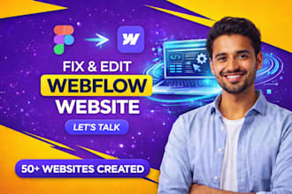 fix, edit and redesign webflow website, webflow expert, webflow developer