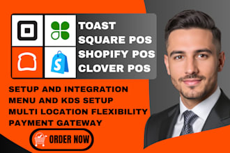 do square pos, clover pos, toast pos, shopify pos setup and integration