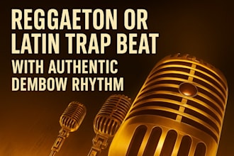 produce vocal, reggaeton or latin trap beat with authentic dembow rhythm