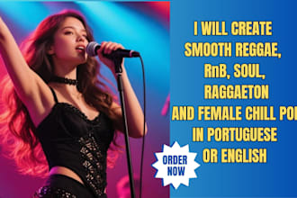 create reggae female chill pop reggaeton vocals in portuguese and english in 24h