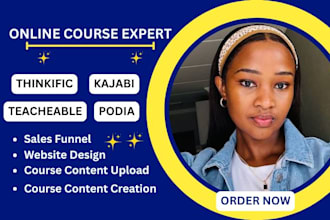 setup thinkific website, kajabi website teacheable, learnworlds podia canva lms
