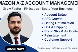 handle amazon issues, listing, PPC and account reinstatement