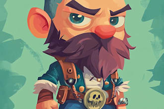 draw 2d game character or 2d character