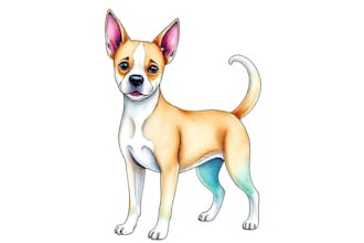 draw watercolor pet portrait