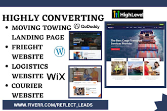 build wordpress moving company website logistics trucking courier moving website