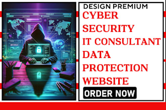 design cybersecurity website, IT consultant, data protection website
