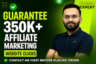 guarantee 350,000 affiliate marketing website click clickbank solo ads campaign