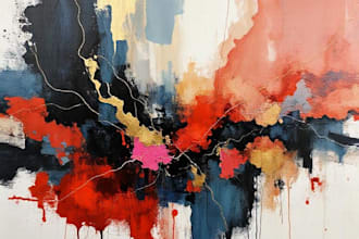 draw a luxury abstract piece of art for you