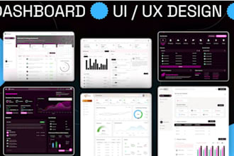 design modern uiux dashboards, web apps and figma interfaces