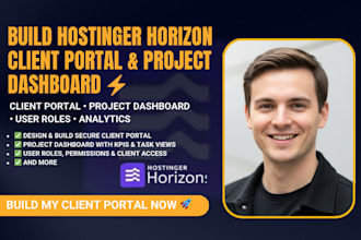 build hostinger horizon client portal horizon web app project dashboard design