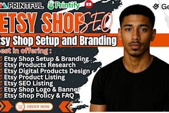 design etsy shop banner, shopify store banner pod store branding, streetwear
