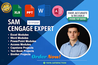 do your sam cengage, capstone, simnet projects in ms excel, access, word, ppt