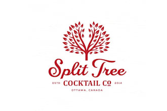 make modern cocktail logo for t shirts and promo material