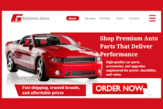 design auto part website automobile shopify store automotive ecommerce website