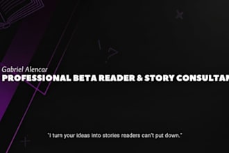 beta read your story or manuscript