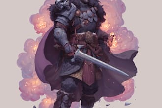 fantasy character fantasy character art in unique style