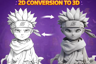 convert sketch png, jpg, svg image or logo to stl, obj, stp for 3d printing