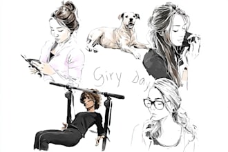 draw authentic sketch of people, animal or any object