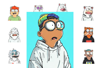 design crypto stickers and cartoons for telegram