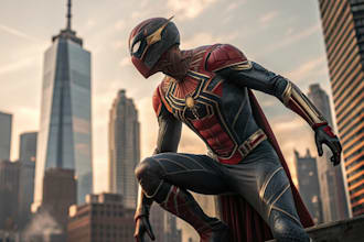 illustrate marvel style superhero illustration