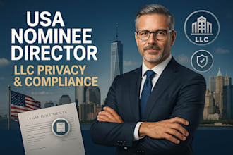 be your USA nominee director for llc formation, compliance and privacy