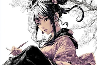 create shonen manga in black and white or full color